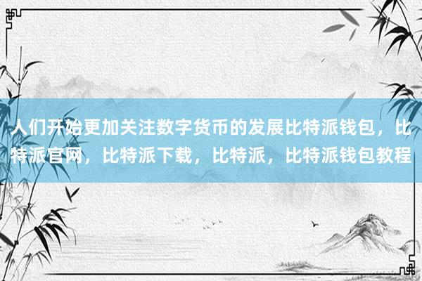 人们开始更加关注数字货币的发展比特派钱包，比特派官网，比特派下载，比特派，比特派钱包教程